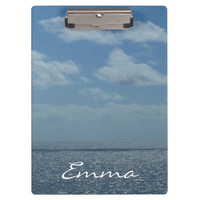 Carpeta De Pinza Sunny Caribbean Sea Blue Ocean (Anverso)