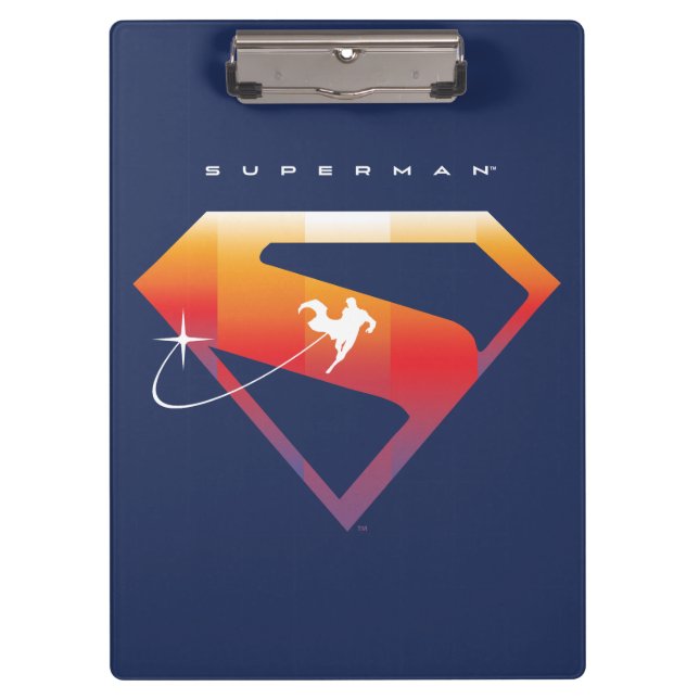 Carpeta De Pinza Sunset Soar Superman Shield (Anverso)