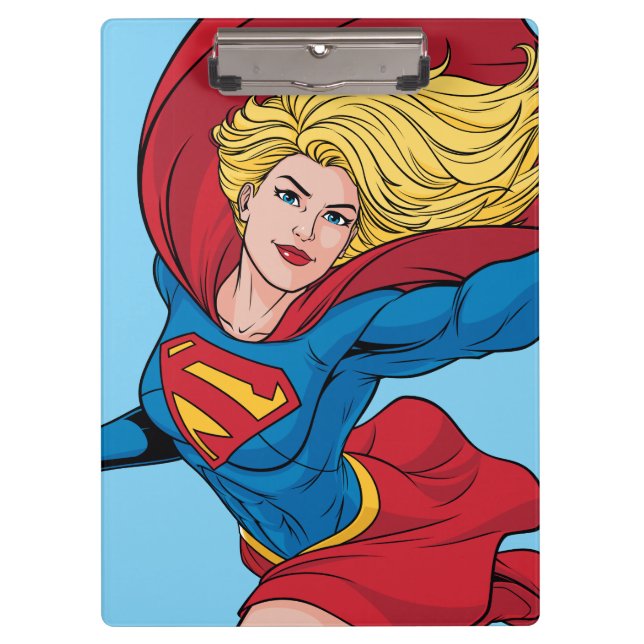 Carpeta De Pinza Supergirl Volando hacia arriba Ilustracion (Anverso)