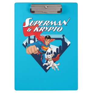 Carpeta De Pinza Superman y Krypto Soar