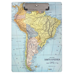 Carpeta De Pinza SURAMÉRICA: MAPA, c1890