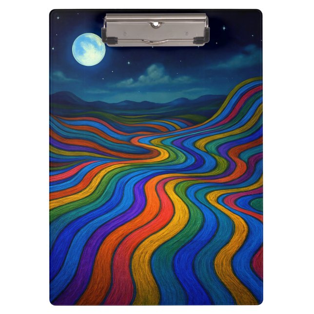 Carpeta De Pinza Surreal Dreamscape Moonlight Rainbow Land (Anverso)