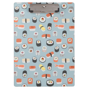 Carpeta De Pinza Sushi Nigiri Maki Roll Patterned
