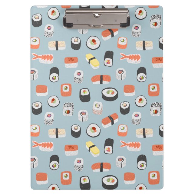 Carpeta De Pinza Sushi Nigiri Maki Roll Patterned (Anverso)