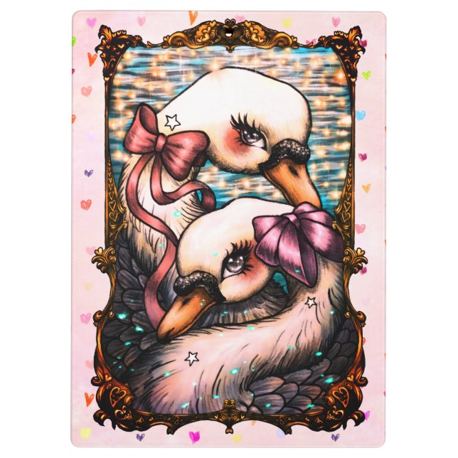 Carpeta De Pinza Swan lovers (Reverso)