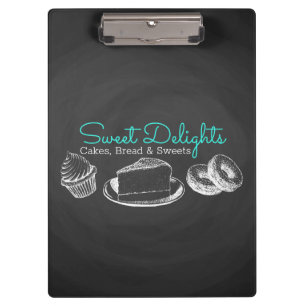 Carpeta De Pinza Sweet Bakery Chalkboard Profesional