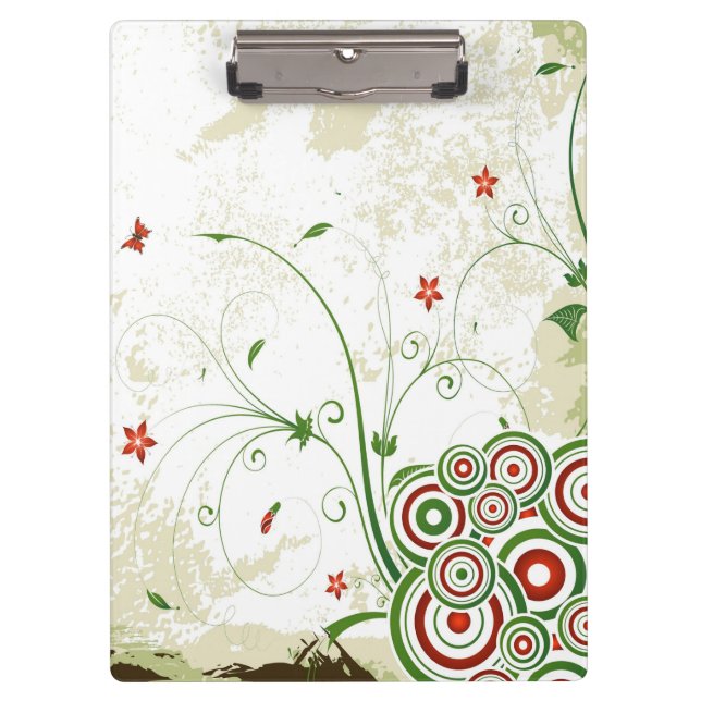 Carpeta De Pinza Swirls, Esferas y Mariposas (Anverso)