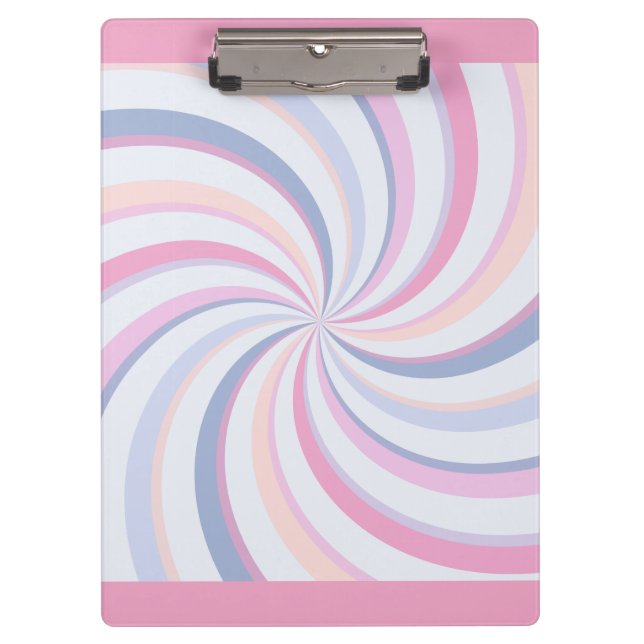 Carpeta De Pinza Swirls Peach Blue Rosa (Anverso)