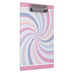 Carpeta De Pinza Swirls Peach Blue Rosa