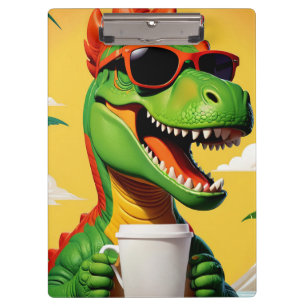 Carpeta De Pinza T-Rex Dinosaur Divertido 