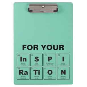 Carpeta De Pinza Tabla de elementos periódica química: Inspiraci