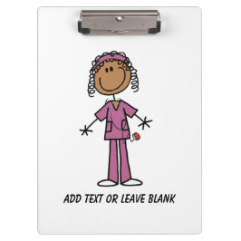 Carpeta De Pinza Tablero afroamericano de la enfermera