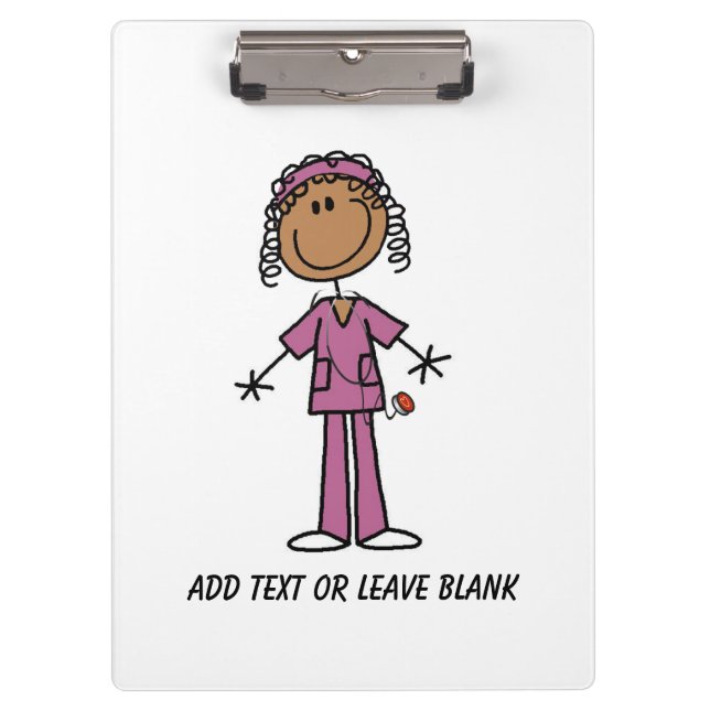 Carpeta De Pinza Tablero afroamericano de la enfermera (Anverso)