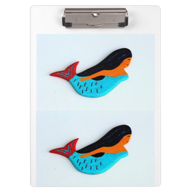 Carpeta De Pinza tablero azul de 2 sirenas (Anverso)