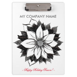 Carpeta De Pinza Tablero CLÁSICO de la oficina del POINSETTIA