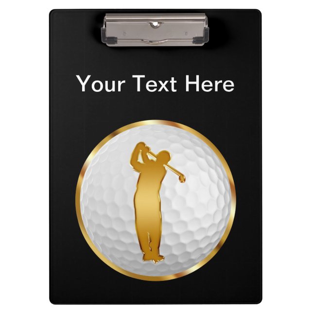 Carpeta De Pinza Tablero con clase del instructor del golf (Anverso)