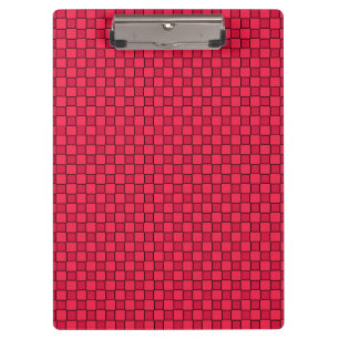 Carpeta De Pinza Tablero de ajedrez rojo negro