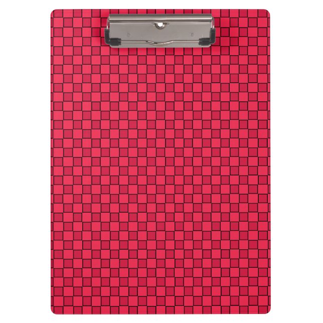 Carpeta De Pinza Tablero de ajedrez rojo negro (Anverso)