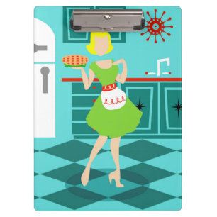 Carpeta De Pinza Tablero de clip retro de la cocina