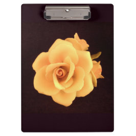 Carpeta De Pinza Tablero de clip: Rosa amarillo