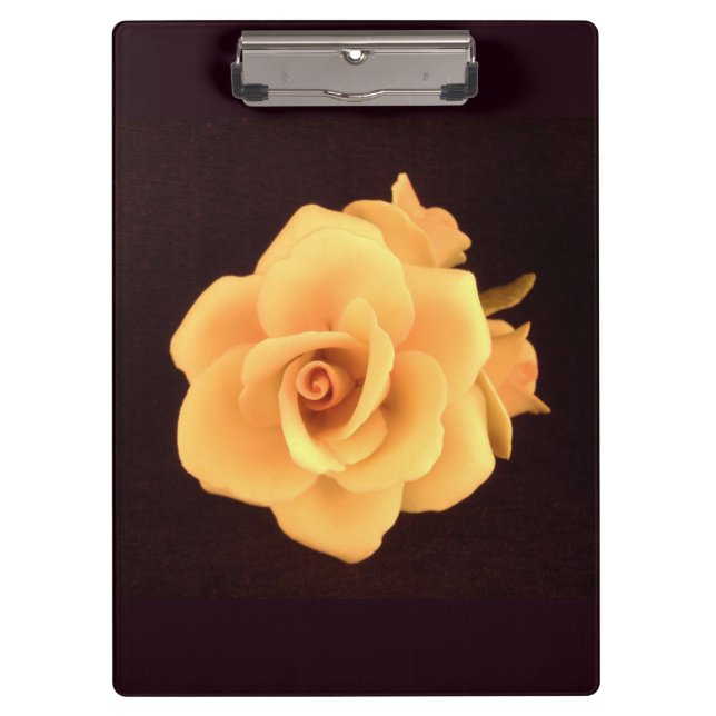 Carpeta De Pinza Tablero de clip: Rosa amarillo (Anverso)