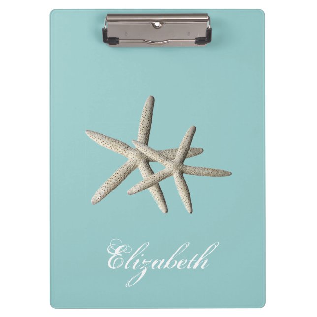 Carpeta De Pinza Tablero de la playa de las estrellas de mar (Anverso)