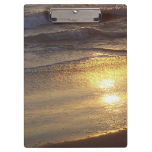 Carpeta De Pinza Tablero de la puesta del sol de la playa