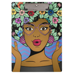 Carpeta De Pinza Tablero del jardín del Afro