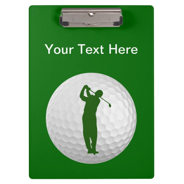 Carpeta De Pinza Tablero del personalizado del golf (Anverso)