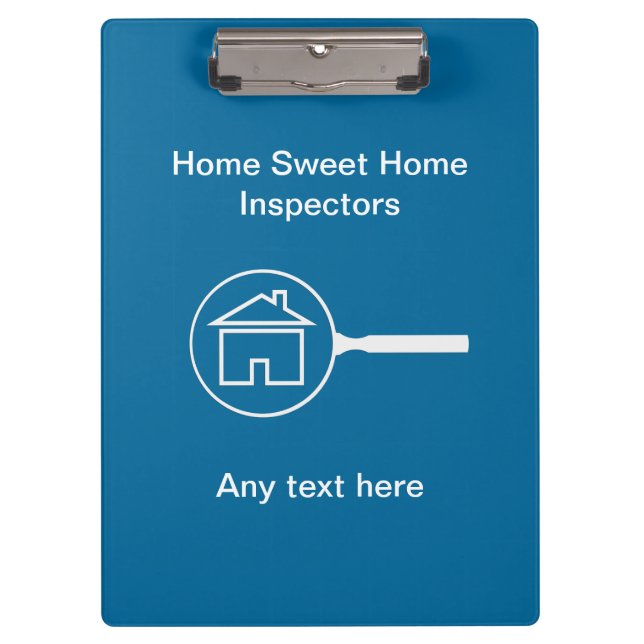 Carpeta De Pinza Tablero del personalizado del inspector del hogar (Anverso)