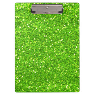 Carpeta De Pinza Tablero del purpurina de la verde lima