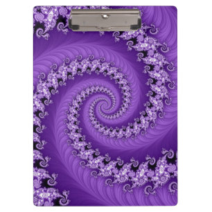 Carpeta De Pinza Tablero espiral doble púrpura del fractal