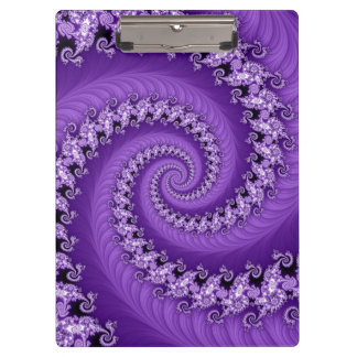 Carpeta De Pinza Tablero espiral doble púrpura del fractal