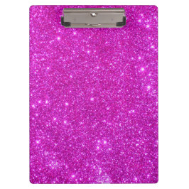 Carpeta De Pinza Tablero femenino 3 del purpurina rosado de la