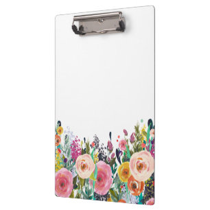 Carpeta De Pinza Tablero floral pintado del negocio del estilista