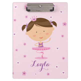 Carpeta De Pinza Tablero lindo del chica de la bailarina del