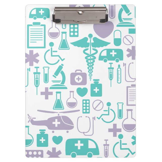 Carpeta De Pinza Tablero médico del personalizado del médico del (Anverso)