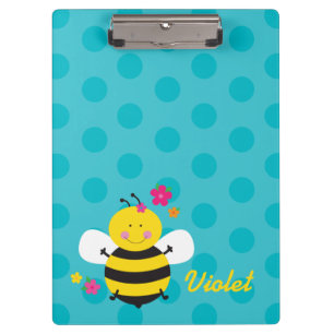 Carpeta De Pinza Tablero personalizado abeja linda
