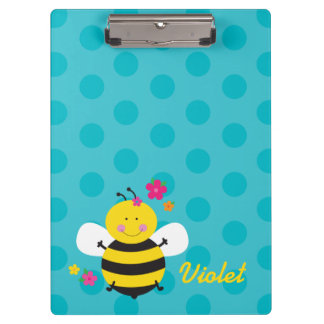 Carpeta De Pinza Tablero personalizado abeja linda