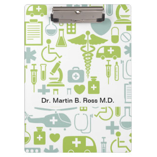 Carpeta De Pinza Tablero personalizado del médico
