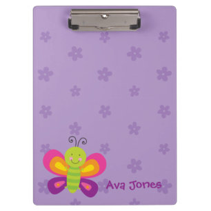 Carpeta De Pinza Tablero personalizado mariposa colorida