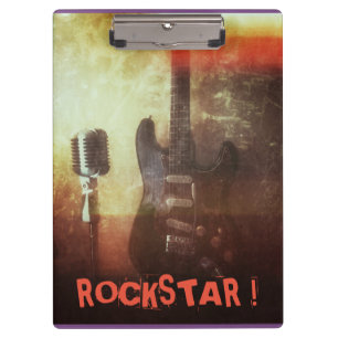CARPETA DE PINZA TABLERO TEMÁTICO DE LA GUITARRA FRESCA DE LA