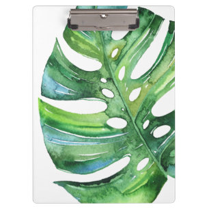 Carpeta De Pinza Tablero tropical de la hoja de Monstera - hoja de