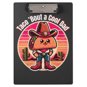 Carpeta De Pinza Taco ’Bout un papá genial  Vaquero divertido  