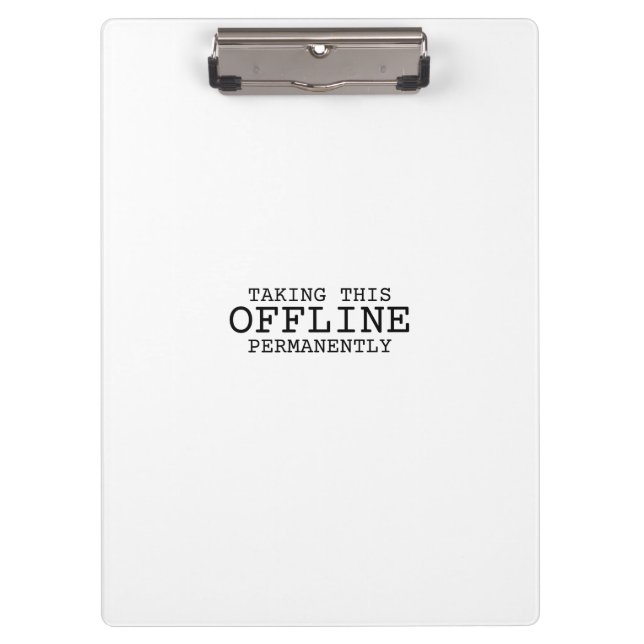 Carpeta De Pinza Taking This Offline Permanently Professional  (Anverso)
