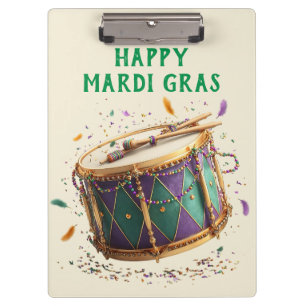 Carpeta De Pinza Tambor festivo de Mardi Gras
