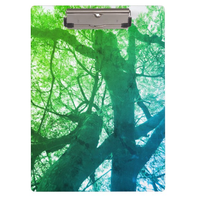 Carpeta De Pinza Tarjeta clip verde Bonsai (Anverso)