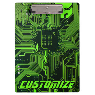 Carpeta De Pinza Tarjeta de circuito electrónico verde del Personal