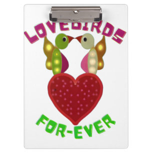 Carpeta De Pinza Tarjetas Clásicas de Regalo de Corazón de Lovebird