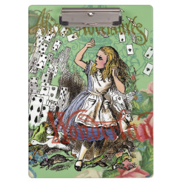 Carpeta De Pinza tarjetas de aventura de alice en el país de las ma
